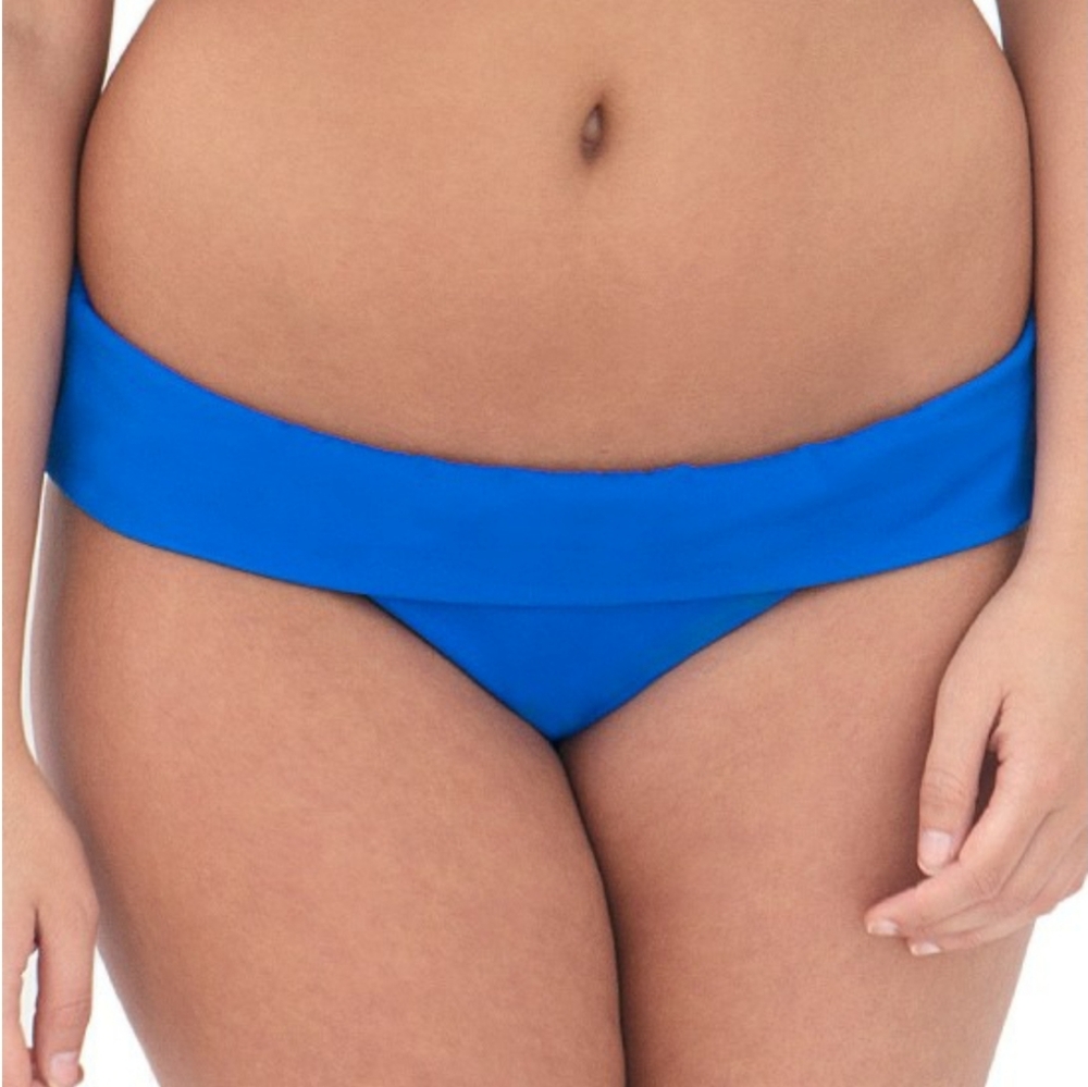 NWT - Curvy Kate electric blue foldover bikini bottom